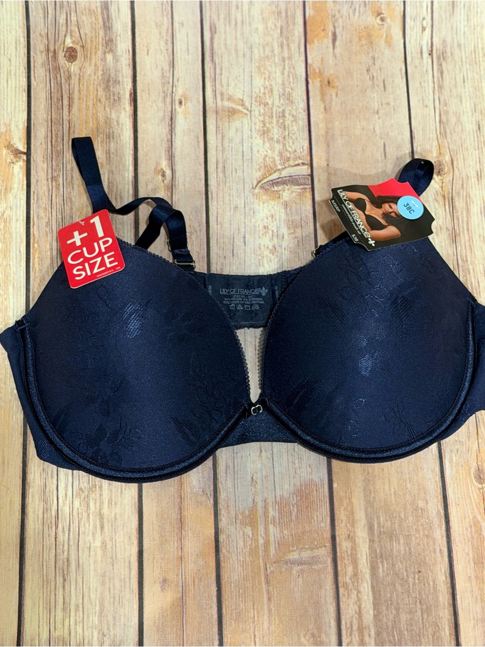 ✨NWT✨ Lily of France - Women's Ego Boost Push Up Bra - SIZE 38C - Navy